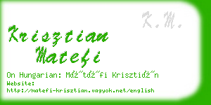 krisztian matefi business card